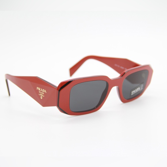 NEW PRADA SYMBOLE PR17WS 12N-5S0 SUNGLASSES PRADA SPR 17W RED EYEWEAR PR 17WS - Picture 2 of 12